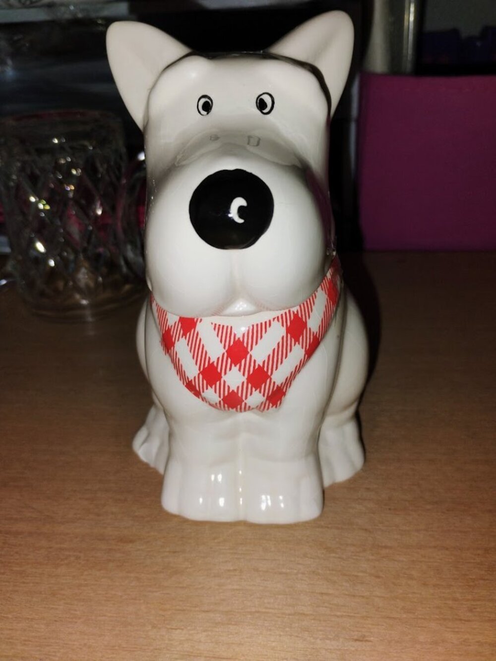 Vintage MSRF Design Studio White Scottie/Westie Dog Ceramic Lidded Creamer